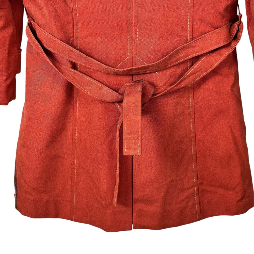 Vintage Emily Leffler Girls Rust‎ Faux Fur Hood Coat Belt Gloves Sz 6-7 Boutique - Picture 13 of 16